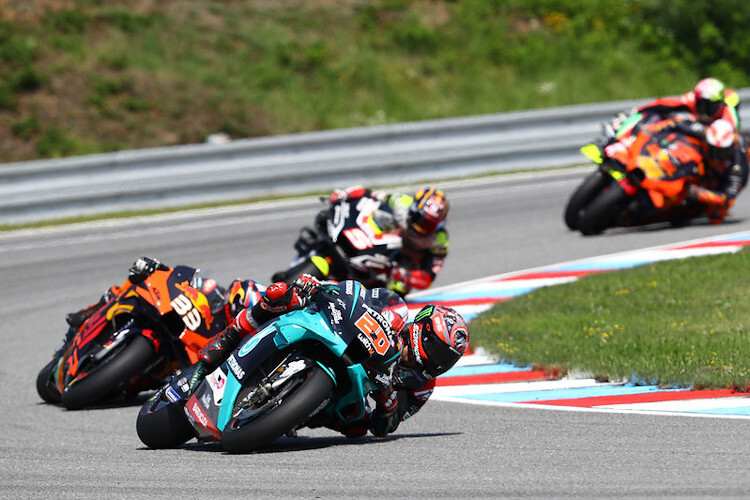 Nur zu Beginn hielt sich Quartararo in Brünn vor Binder und Zarco