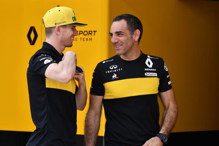 Nico Hülkenberg und Cyril Abiteboul