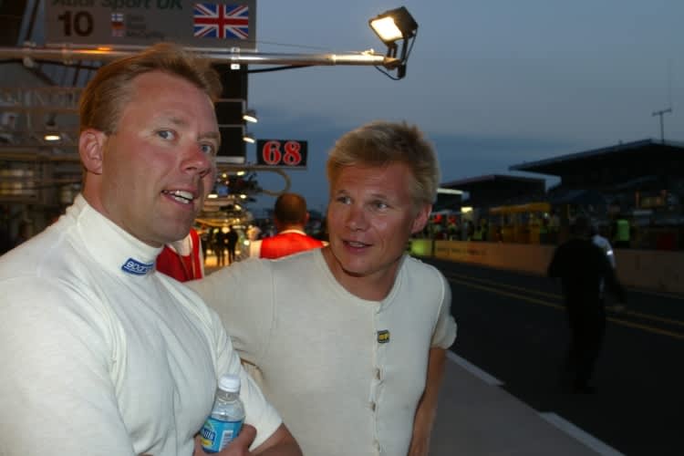 J.J. Lehto (li.) mit Kumpel Mika Salo