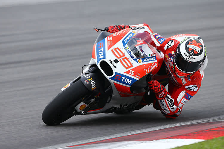 Jorge Lorenzo auf der Ducati Desmosedici