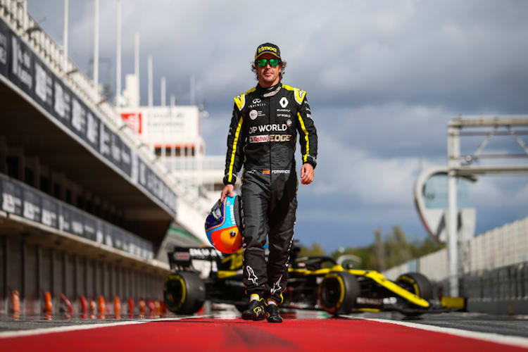 Fernando Alonso auf dem Circuit de Barcelona-Catalunya