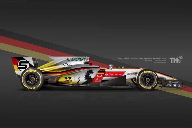 Ganz ungewohnt: Vettels Auto nicht in Rot