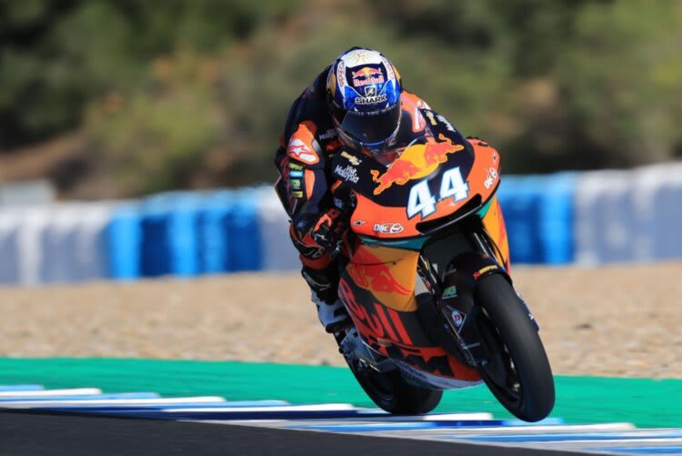Miguel Oliveira kam mit dem neuen Moto2-Bike von KTM sofort zurecht