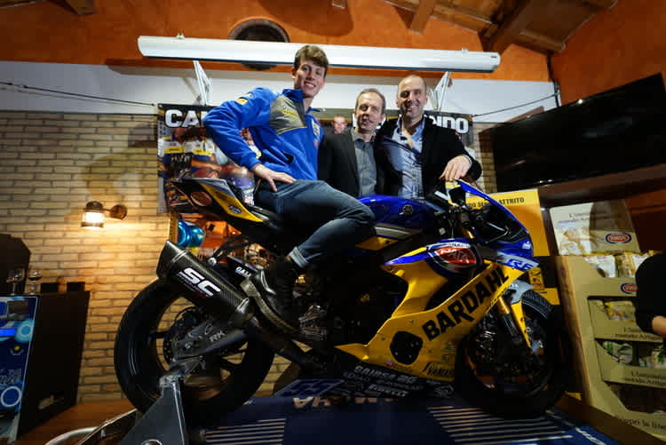 Andrea Locatelli bei der Teamvorstellung von Baradhl Evan Bros