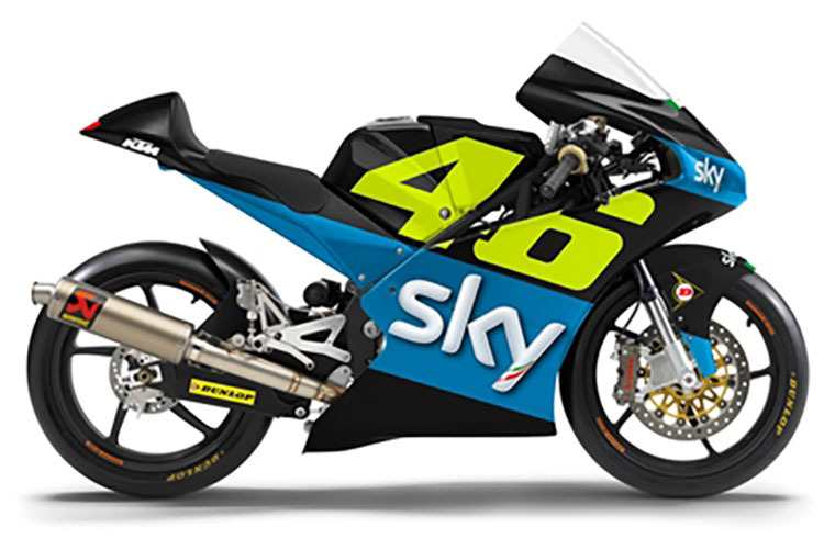 In diesem Design werden die KTM-Bikes von Fenati, Migno und Bulega in Valencia gehalten sein