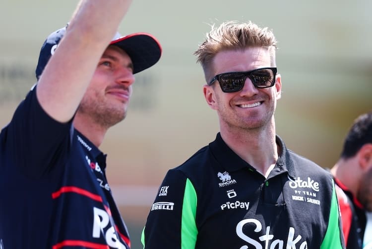 Nico Hülkenberg mit Max Verstappen