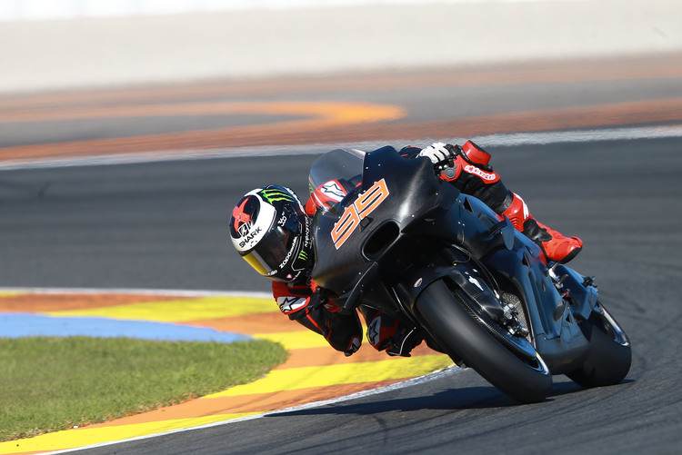 Jorge Lorenzo auf der Ducati Desmosedici in Valencia