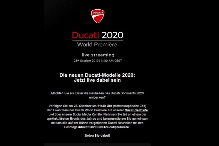 Livestream statt Messe: Schägt Ducati den ersten Nagel ein in den Sarg der Motorradmesse Mailand?