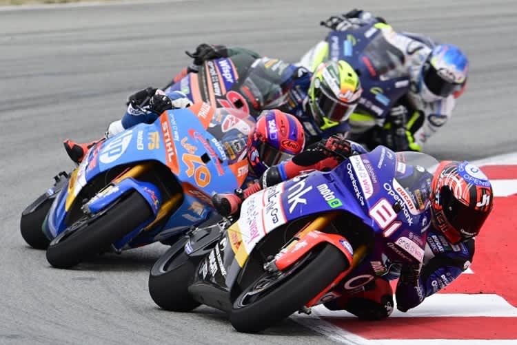 Torres in Führung vor Casadei und Mantova, dahinter hat schon Garzo ausgeschlossen