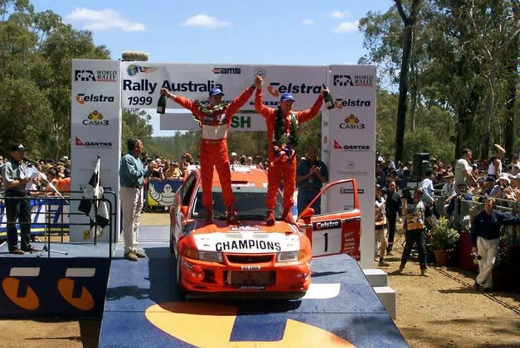 Risto Mannisenmäki (li) und Tommi Mäkinen 1999 in Australien