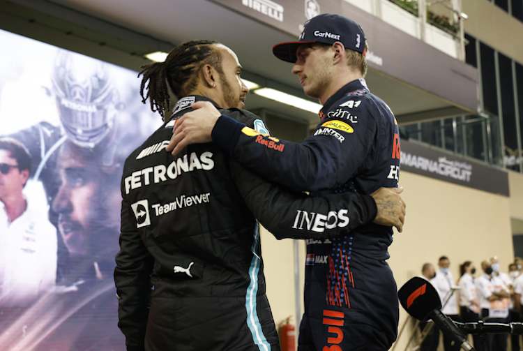 Lewis Hamilton und Max Verstappen