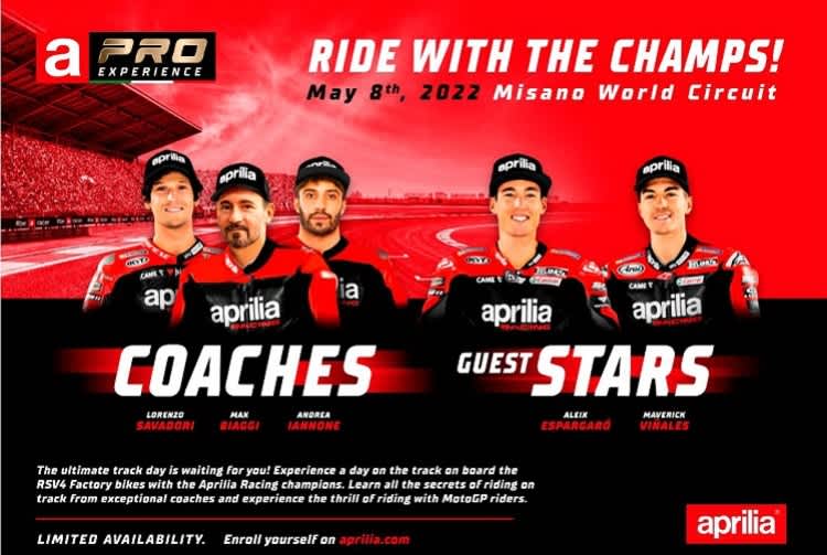 Aprilia Pro Experience: Lernen von den schnellsten Aprilia-Fahrern auf der Rennstrecke von Misano