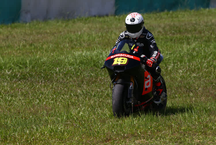 Alvaró Bautista hat mit der MotoGP-Aprilia zu kämpfen