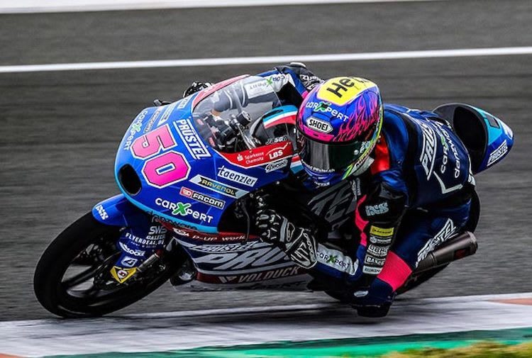 Jason Dupasquier beim Privattest in Jerez