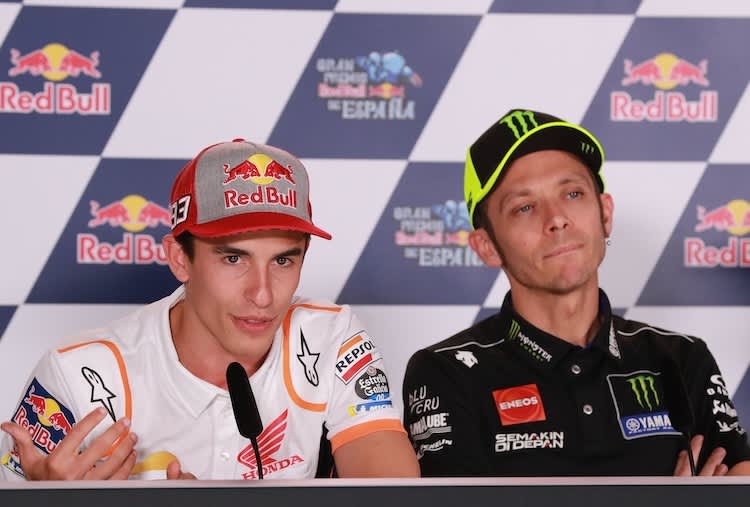 Marc Marquez und Valentino Rossi lieferten sich einige spannende Wortduelle