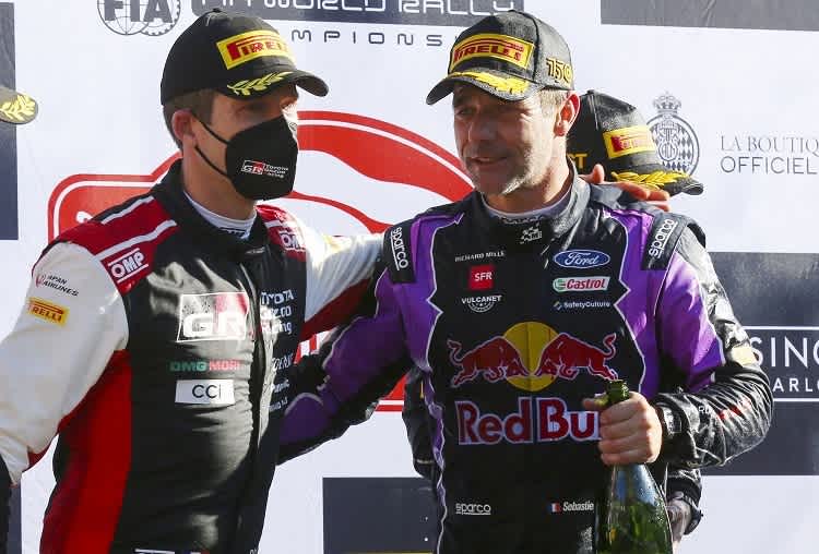 Sébastien Ogier und Sébatien Loeb in Monte Carlo