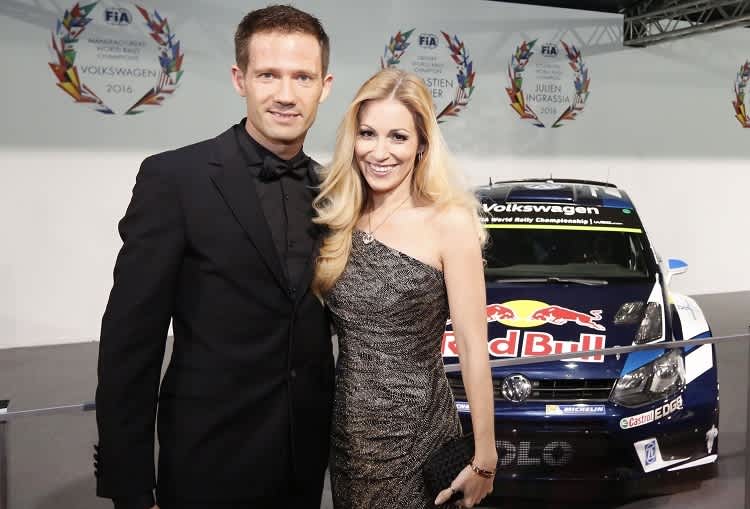 Sébastien Ogier mit seiner Frau Andrea Kaiser in Wien