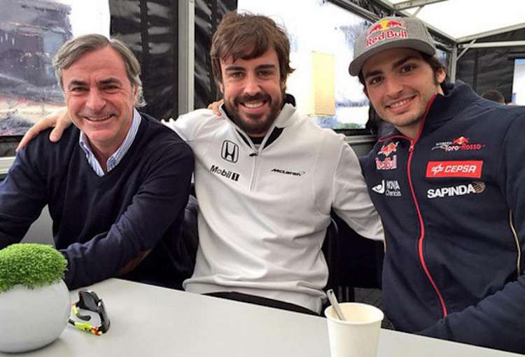 Fernando Alonso mit Familie Sainz
