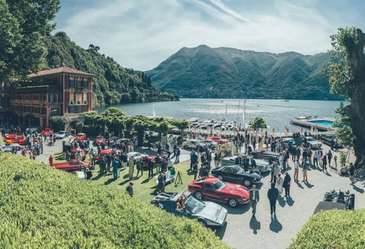 Glamour und automobiler Lifestyle an der Ville d'Este am Comer See 