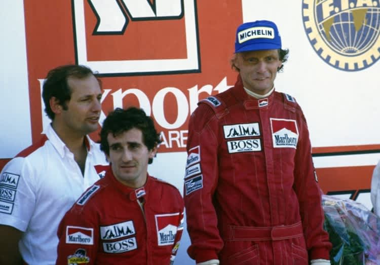 Auch bei Lauda´s letztem Sieg 1985 in Zandvoort war BOSS dabei