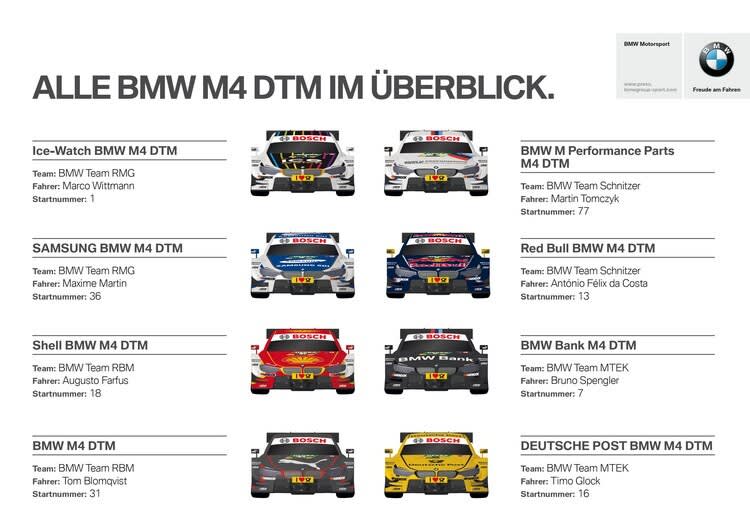 Die Boliden von BMW für 2015