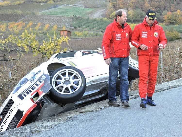 Der achtfache Valais-Sieger Burri bei seinem Ausfall