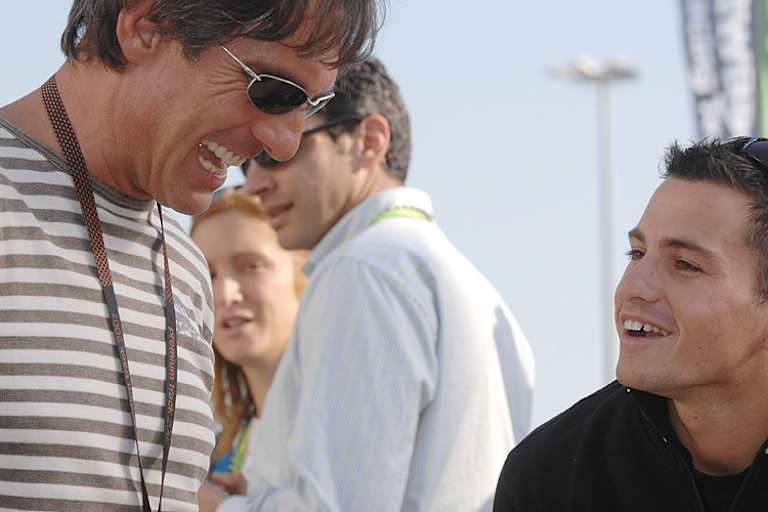 Harald Eckl mit Randy de Puniet