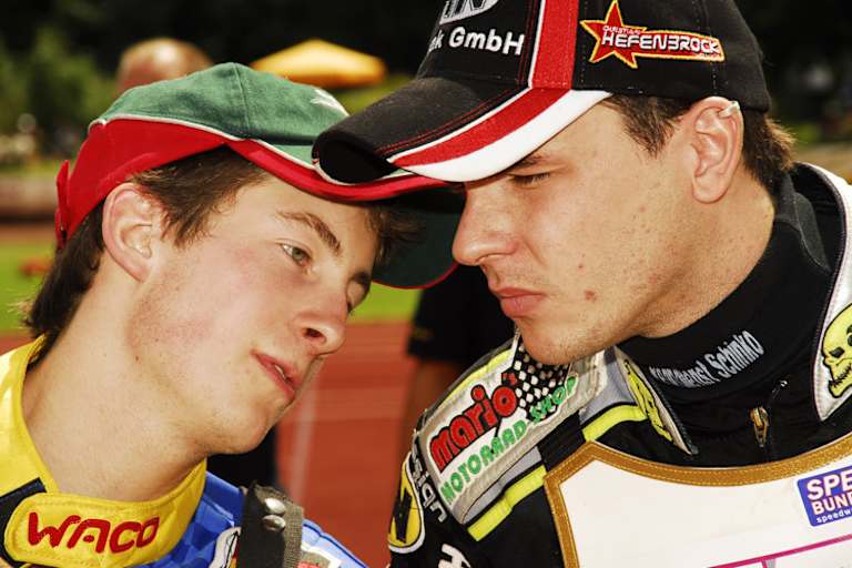 Speiser (li.) will Profi werden, Hefenbrock ist es schon