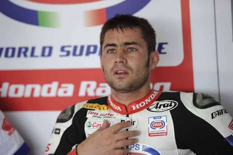 und Leon Haslam nach dem Rennen