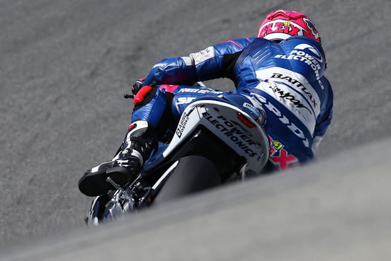 Aprilia-Pilot Aleix Espargaró in der Corkscrew