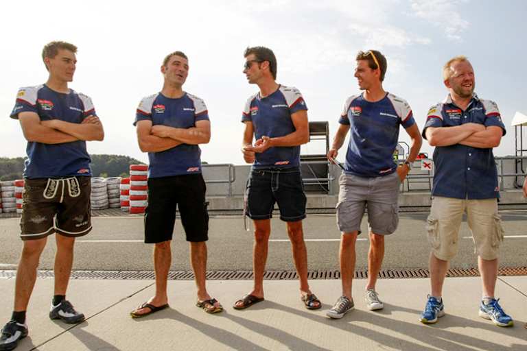 v.li. Reiterberger, Nigon, Vos, Mackels und Daemen