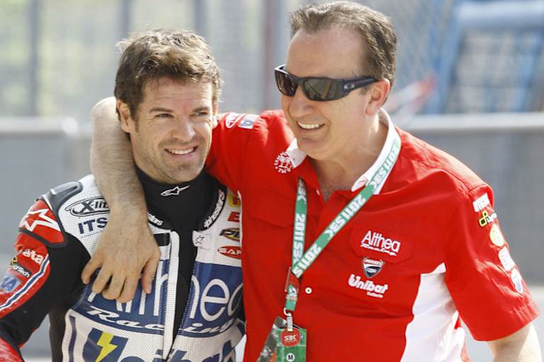 Fast ging es zwischen Checa (li.) und Bevilacqua auseinander