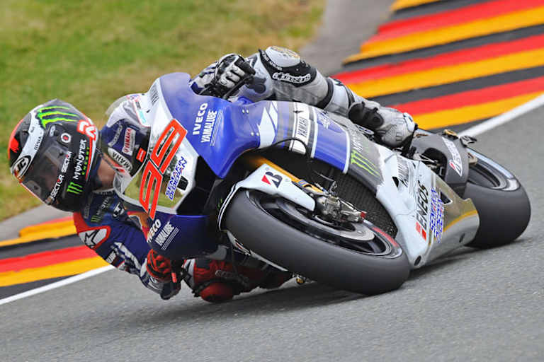 Jorge Lorenzo im ersten Training auf dem Sachsenring