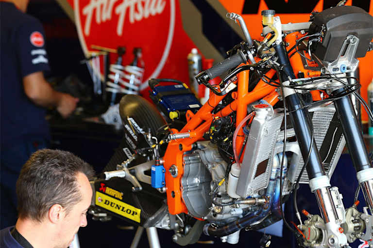 Eine Werks-KTM aus der Moto3