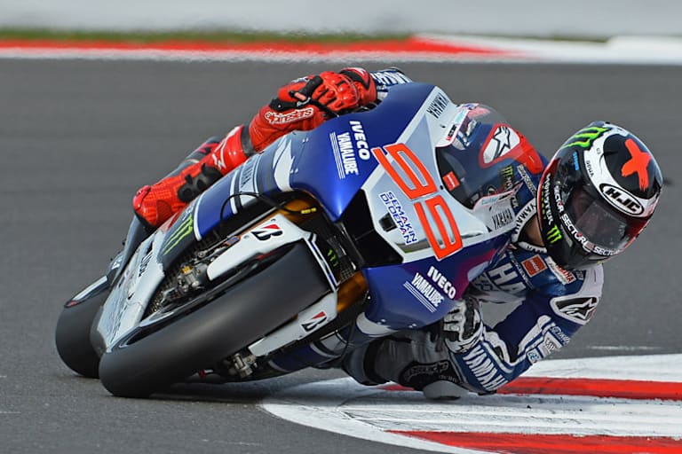 Viel Kurvenspeed: Jorge Lorenzo auf der Yamaha