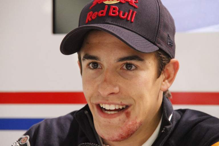 Marc Márquez mit seiner Kinnverletzung