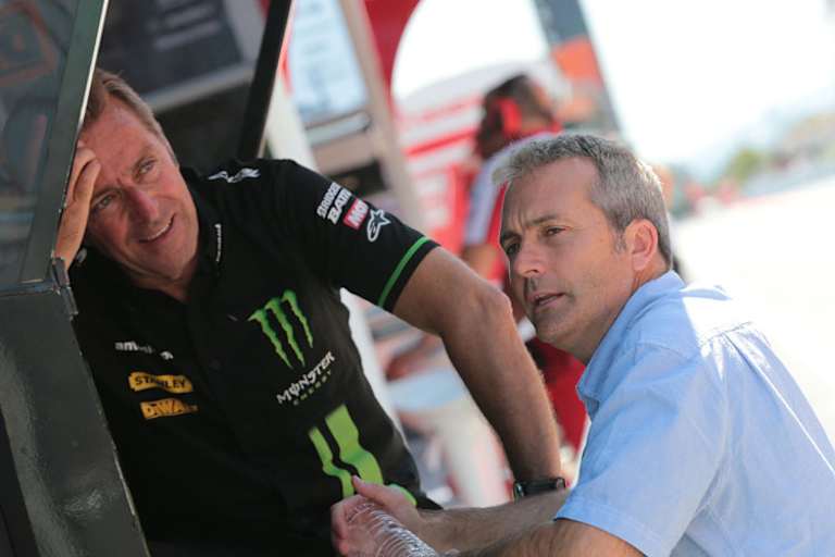 Tech3-Teamchef Poncharal mit Bob Moore