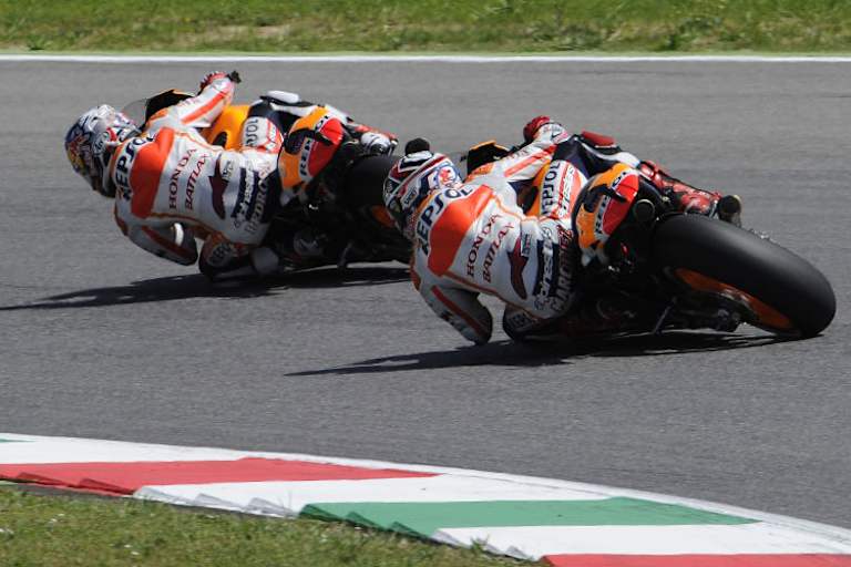 Da hielt sich Pedrosa noch vor Márquez