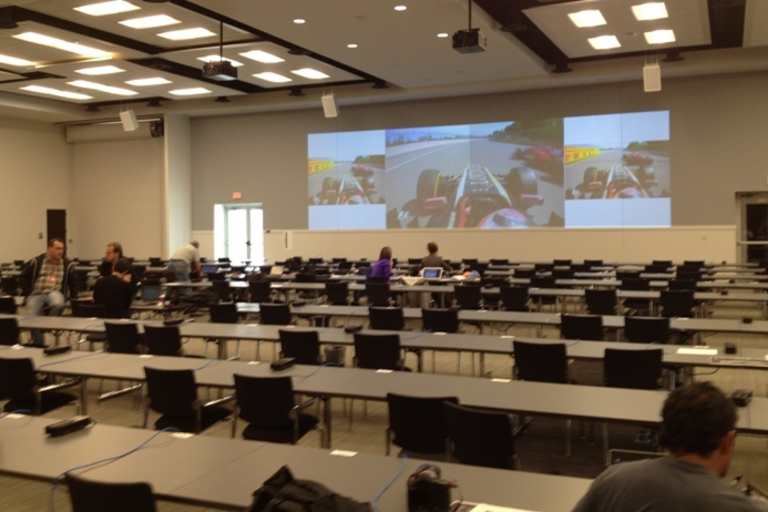 Blick in den Pressesaal der Austin-Rennstrecke