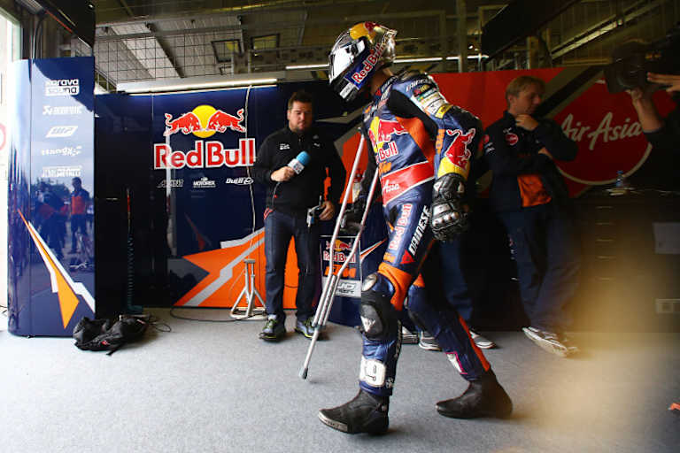 Auf Krücken zum Bike: Luis Salom