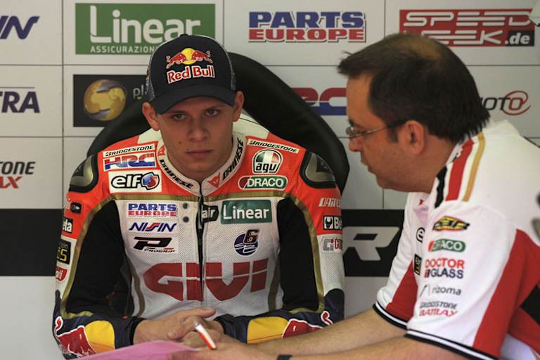 Stefan Bradl und Crew-Chief «Beefy» Bourguignon