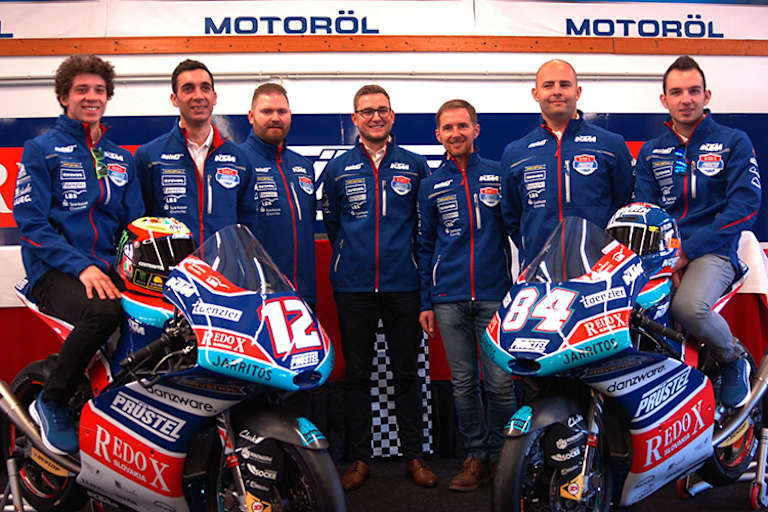 Bezzecchi und Kornfeil mit dem Team Redox Prüstel GP