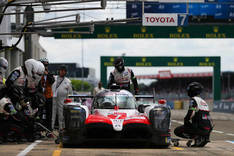 Durfte diesmal keine Quali-Sim beim Vortest zu den 24h von Le Mans fahren: Der Toyota TS050 Hybrid von Mike Conway, Kamui Kobayashi und José María López