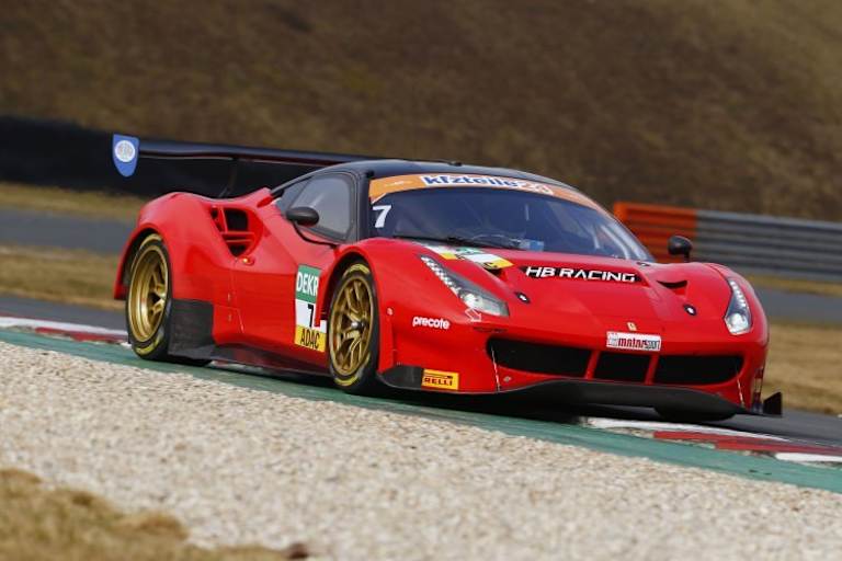Neu dabei: Der Ferrari 488 GT3 von HB Racing