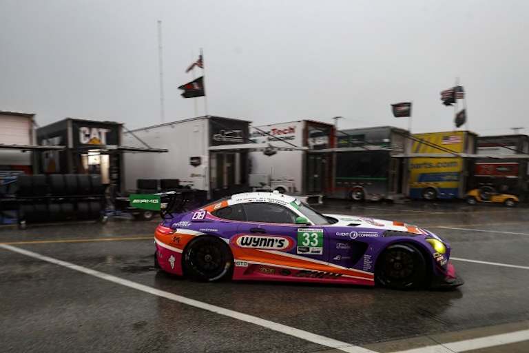 Der Mercedes-AMG GT3 von Riley Motorsports beim Roar-Test