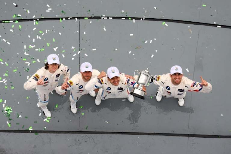 Gewannen die GTLM-Klasse: (v.li.) Colton Herta, Philipp Eng, Augusto Farfus und Connor de Phillippi