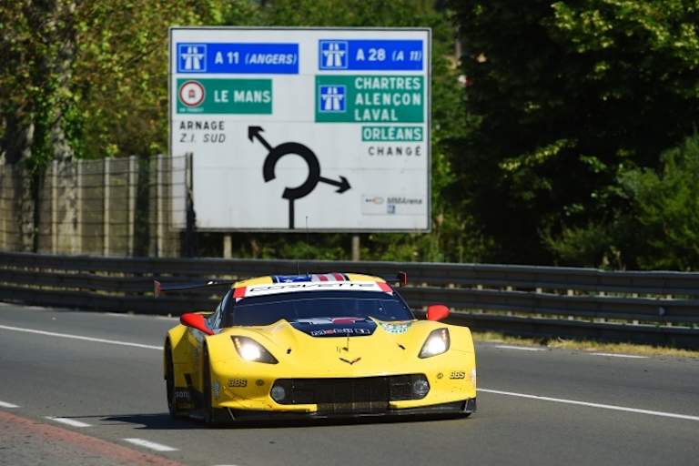 Lag in der GTE-Klasse vorne: Die Corvette C7.R