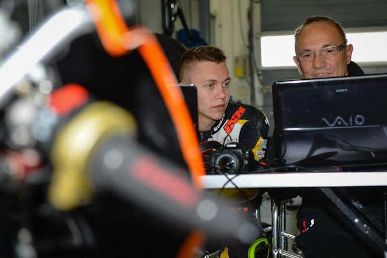 Jonas Geitner (li.) mit Teamchef Michael Freudenberg