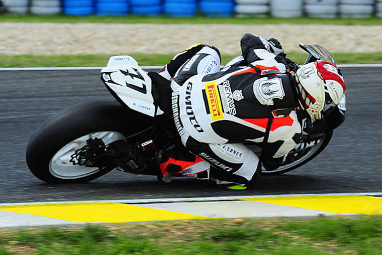 Thomas Berghammer auf seiner Suzuki