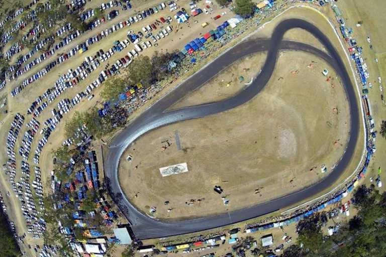 Die Heimstrecke von Troy Bayliss aus der Vogelperspektive